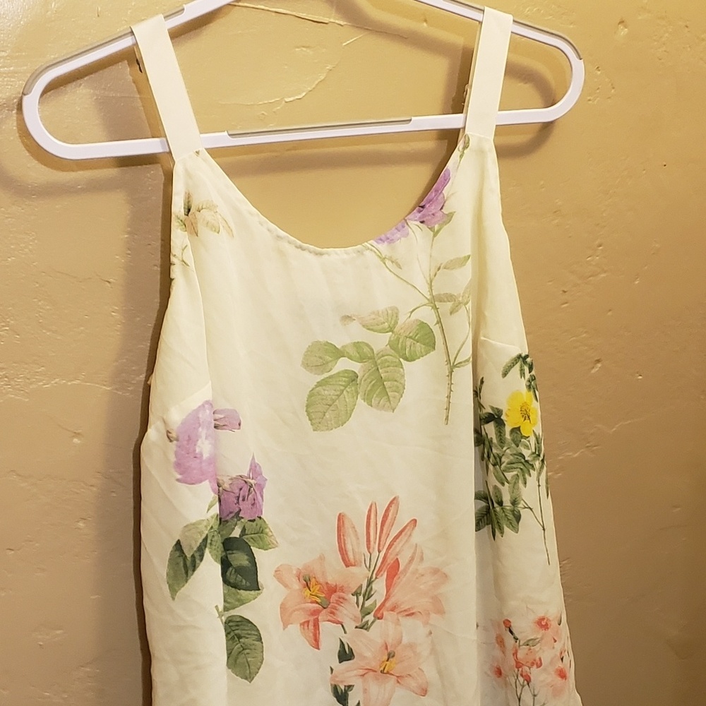 Womens plus floral print dress tank size 16